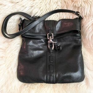 Black Leather Crossbody Bag